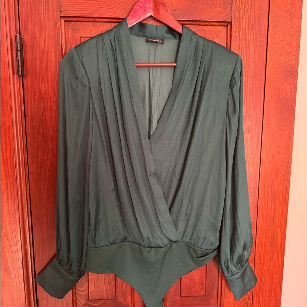 Dynamite Deep Green Bodysuit Top